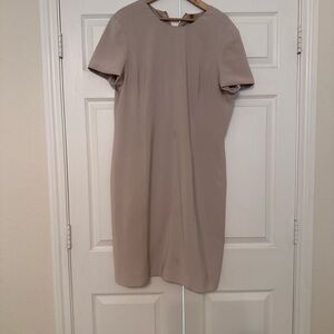 Caslon Taupe Short Sleeve Mini Dress
